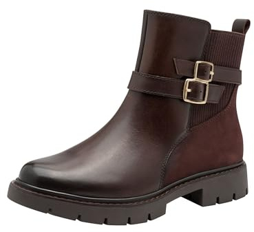 TAMARIS dam comfort boot platt halvlång stövel, mocca, 40 EU, Mocca, 40 EU
