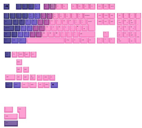 GLORIOUS GPBT Keycaps Cherry Profile (Nebula) | Super Durable Thick PBT Plastic, Eye Catching Aesthetics, Superior Acoustic Sound, Fade Resistant Legends, UK QWERTY