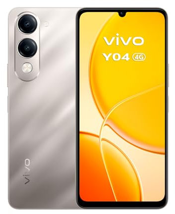 vivo Y04,Smartphone 6+6GB RAM,128GB ROM, NFC, Cameraphone, Design Moderno e Resistente, Ricarica Veloce Batteria 5150 mAh, Schermo Ultra-resistente da 6,74”, IP64 Resistente all'Acqua e alla Polvere
