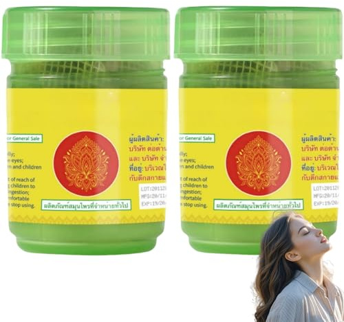 2 PCS Thai Her/bal Inhaler-Natural Aromathera/py Oil Nasal Stick for Blocked Nose Relief, Congesti/on-Essential Oil Inhaler Thailand,Her/b Traditional Thai Easy to Breathe,Thailand Inhale/r