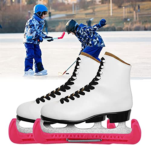 Ejoyous 1 Paar Kufenschoner Schlittschuhe, Schlittschuhschutz Verstellbarer Eislaufschuhe kufenschutz Spatenschutz Kufenschoner für Eishockeyschlittschuhe (Rosa)