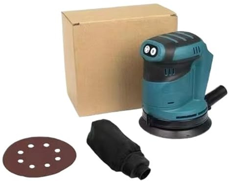 Levigatrice Elettrica Senza Fili 125mm Orbitale A 3 Velocità Smerigliatrice For Legno Con Carta Vetrata For Batteria Da 18 V Levigatura Fine