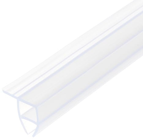 QUARKZMAN Duschseitendichtung F-Type Duschdichtung Für 6 mm Glas 220 cm Lange Silikon Rahmlose Glastürdichtung Verhindert Wasseraustritt Klar