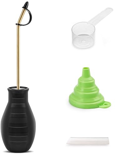 Grand plumeau en poudre à bulbe, épandeur de terre de diatomées pour le traitement des insectes de jardin et d'intérieur, flacon pulvérisateur portatif avec long tube en cuivre