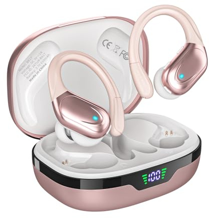 HAOYUYAN Wireless Earbuds Bluetooth Headphones 80hrs Playback Ear Buds Power Display with Noise Canceling Mic Headsets for Sports/Workout/Running