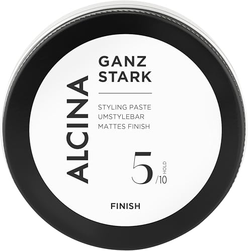 ALCINA Ganz Stark | 1 x 50 ml | Stylingpaste mit extra starker Festigung & permanentem Halt | Jederzeit umstylebar | Für kurzes Haar, Undercut & Trendfrisuren | Zum Modellieren