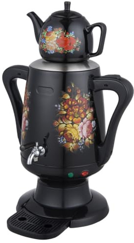 Elektrisk Digital Samovar 1800w, 3,5 Liter Tekanna I Rostfritt Stål, 0,8L | med automatisk avstängningsfunktion för kaffe, doftande te, turkiskt te(black)
