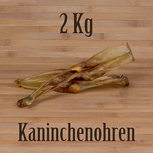 2 Kg ca. 200 Stück Getrocknete Kaninchenohren wie Schweineohren Rinderohren Kausnack Kauartikel