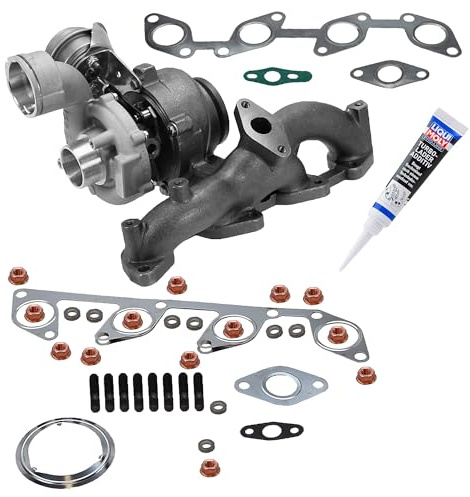 BESTPRICE 1x Turbolader, inkl. Montagesatz, Kompatibel mit A udi A3, SEAT ALTEA, LEON, TOLEDO, SKODA OCTAVIA 2, VW GOLF PLUS 5, GOLF 5, JETTA, PASSAT B6, TOURAN (1T1. 1T2)