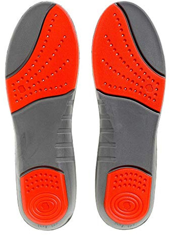 Double Strike Insoles Men & Women – Shock Absorbing Inserts for Plantar Fasciitis, Arch Support & Heel Relief – Antibacterial Shoe Inserts for Walking, Running, Work Boots, Sizes 3 - 12.5 UK