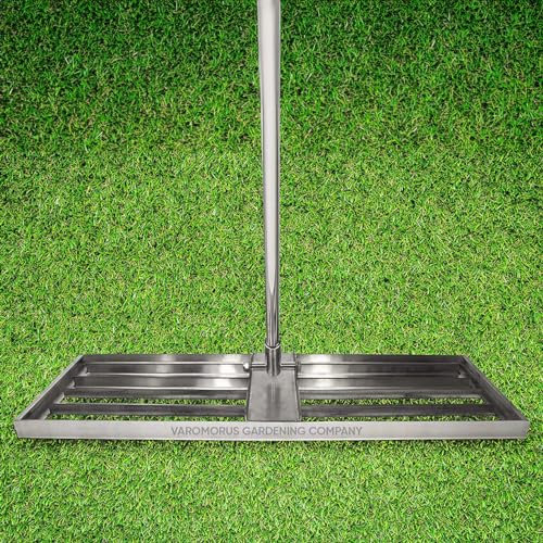 Varomorus - Herramienta de nivel de césped con mango para campo de golf, Rastrillos