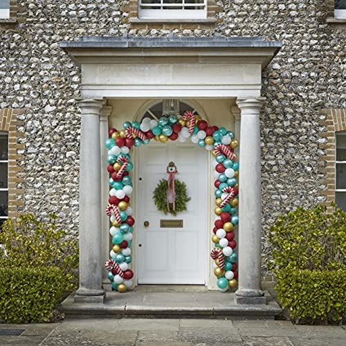 Ginger Ray Kit per arco di palloncini per porta di Natale con bastoncino di