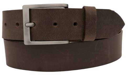 AnnaMatoni Herren Ledergürtel 4cm Breit - Zeitloses Design, Echt Leder, Made in Germany - Schließe Nickelfrei
