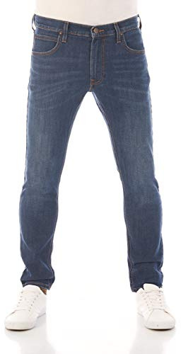 Lee Jeans herr stretch slim tapered fit luke jeansbyxor denim svart w34, färg: mörk (LSS2SJPH3), storlek: 34 W/34 L