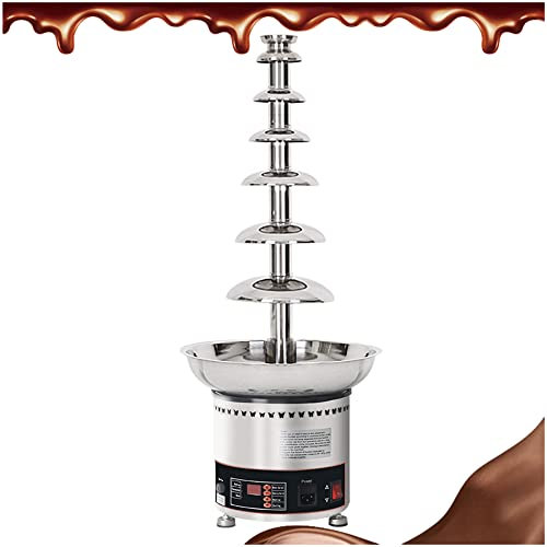 KELUNIS Large Chocolate Fountain Fondue, 304 Stainless Steel Commerical Chocolate Fondue Fountain Machine Great for Parties Weddings / 7 floors