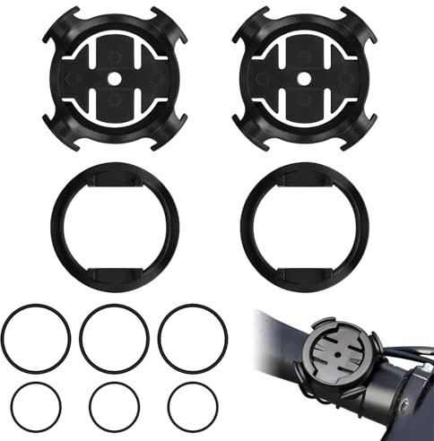 Vesaneae 2 Stück Fahrradhalterung,360° drehbarer Fahrrad vorbau navi Halterung,Fahrradcomputer Lenker Halterung,GPS Fahrradcomputer,Kompatibel mit Garmin Edge 200/500/510/520/800/810/1000