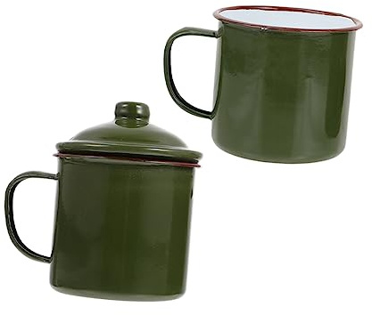 MAGICLULU 2pezzi Tazze da Tè Smaltate Tazze da Caffè Smaltate per Uso Domestico per Ufficio e Picnic