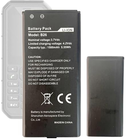 Aousavo B26 ersatz akku Kompatibel mit Cat B26 Telefon Caterpillar B26 Handy Seniorenhandy Telefon