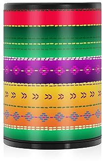 Rauchfreier Aschenbecher für Zigaretten, mexikanisches Stoffmuster, bunt, für Auto-Becherhalter, tragbar, rauchfrei, Auto-Aschenbecher mit Deckel, geruchsdicht, Autozubehör für Terrasse, Küche, Büro