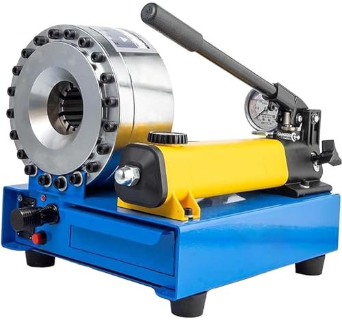 Schlauch-Crimper, Hydraulische Schlauch-Rohr-Crimpmaschine, 1/4-1'' Hand-Hydraulik-Schlauch-Crimp-Werkzeug, Tragbare Press-Crimper-Mini-Pressmaschine mit 7 SäTzen Matrizen
