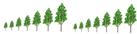 SEWACC 14 STK Pappelbaum-Modell Mini-pappeldekor Pappel Mini-modellbäume Landschaftsmodellbaum Modellbaum Für Den Garten