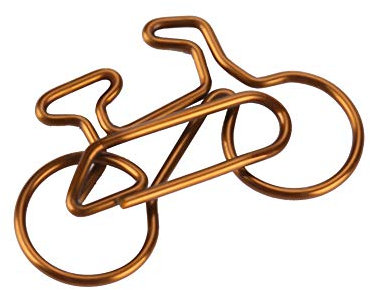 Kleine Büroklammern, Lesezeichen-Clip, 20 Stück, Metall, Fahrrad-Form, Büroklammern, Kaffeefarbe, Lesezeichen, Büro, Schule, Schreibwaren, Clip, Lesezeichen, Organisieren von