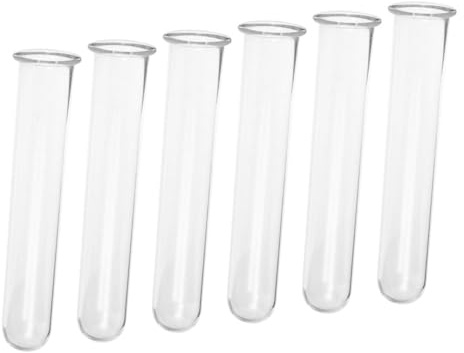 Amosfun Reagenzglas Blumenvase mit Hydroponischem Design und Sichtbaren Wurzeln 6 Stück-Pack aus Glas Minimalistisches Pflanzgefäß für Wohn und Schreibtischdekoration