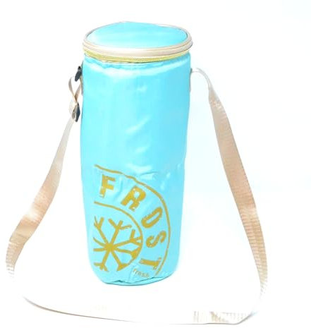 Kühltasche für Flasche 2 l, Hellblau, mit Schultergurt, Kühlschrank 2 l, 4 l.