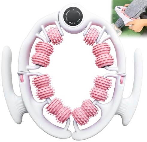 Massagegerät Linderung von Muskelbeschwerden und Schmerzen, Muskeltherapie-Massagestab, 360°-Abdeckung Anti Cellulite Massage Massagegerät Massageroller Faszienrolle Mit Griff Abnehmbare Massageköpfe