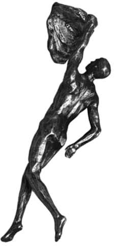 Ipetboom Figura de Resina para Decoración de Pared Estilo Industrial Retro, Escultura Negra para Colgar en Bares y Hogar Artesanía Fina y Diseño Multifuncional