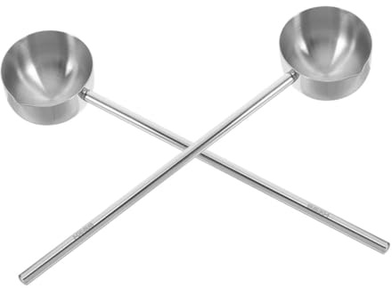 GALPADA Louche En Acier Inoxydable 304 2 Pièces Cuillère à Sauce Avec Long Manche Outil Cuisine Compact Et Polyvalent Maison Restaurant Cuillère Multi-usages