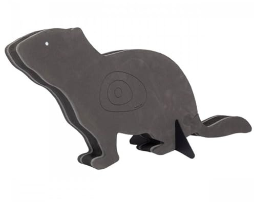 3D Zielscheibe Biber für Bogenschießen – große Schaumstoff Tierfigur in 3 Stärken (bis 40 lbs) – realistisch & wetterfest – ca. 89 x 37 cm – Outdoor Zielscheibe für Parcours & Garten
