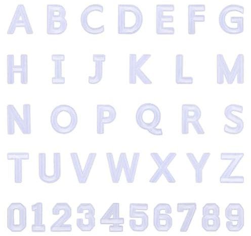 CRAFTYMELODY 144 Stück 2 Beutel Zum Aufbügeln von Buchstaben Und Zahlen Bestickter Aufnäher Stoffstickerei Zum Aufnähen von Applikationen Alphabet Kostümzubehör