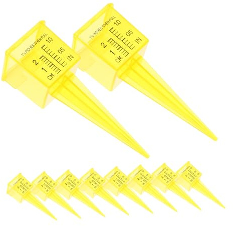 AKOOSY Lot de 20 Jauges De Pression d'eau pour Pelouse Installation Facile Pluviomètre À Vidange Automatique Tube De Pluviomètre Arroseur De Pelouse Jauge d'eau De Jardin