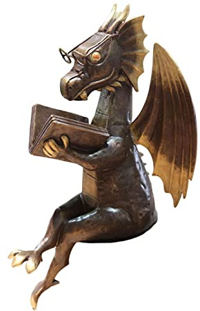 JWQFBC Decoración de Dragón para Leer, Escultura Decorativa de Dragón, Escultura de Dragón para Estante