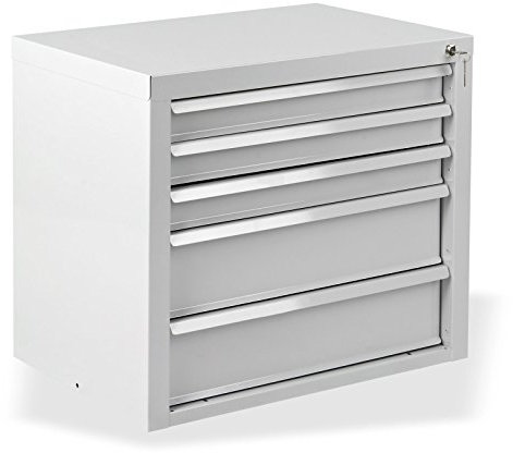 DEMA Schubladenschrank Werkzeugschrank Werkstattschrank Fernando mit 5 Schubladen grau