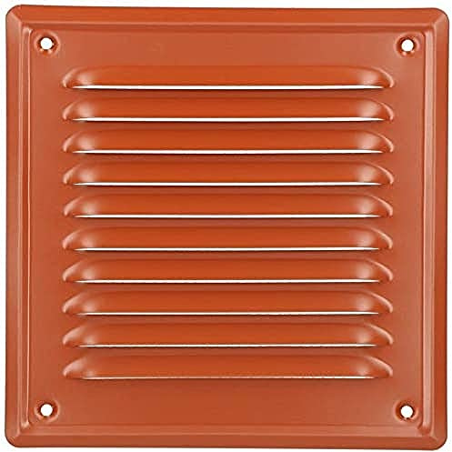 KOTARBAU® Rejilla Ventilacion - Acero - 16.5 x 16.5 cm - Ladrillo - Rejilla con Mosquitera - Resistente A La Corrosión