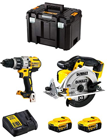Kit DWK214 (Schlagbohrschrauber DCD996 + Handkreissäge DCS391 + 2 Batterien 5,0 Ah + Ladegerät + TSTAK VI)