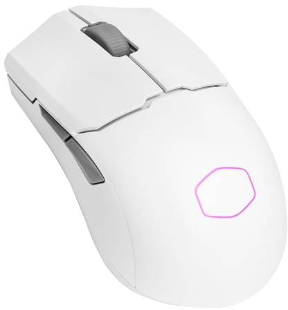 Cooler Master MM712 - Mouse da gioco wireless con 19.000 DPI regolabili, 2,4 GHz e Bluetooth wireless, cavo Ultraweave, piedini in PTFE, illuminazione RGB e software MasterPlus+