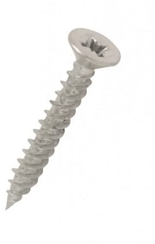 1 Piece of Countersunk Twin Thread Pozi Wood Screws Bright Zinc Plated No.4x1/2 - No.12x4 (Pack Size : 100 Screws, Screw Size : No.8 x 3/4 (4.0 x 20mm))