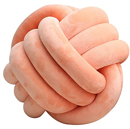 GYCS Weiche Knoten Ball Kissen Knoten Kissen knotenkissen Bett Gefüllte Kissen Wohnkultur Kissen Ball Plüsch Bett deko Werfen gut gut abgedichtet-Padded,Orange a,22cm