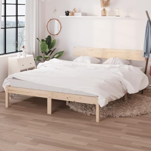 KTHLBRH Polsterbett Bett kopfteil bezug Massivholzbett Kiefer 160x200 cm