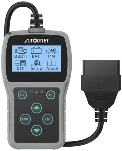AUTOUTLET OBD2 Diagnostic Auto Valise Voiture-Connexion sans Fil Bluetooth, OBD EOBD Appareil de Diagnostic Automobile 10 Modes OBD2 & 10 Langues, Détection de Batterie, Lecteur de Moteur de Voiture