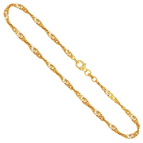 EDELIND Goldkette als Singapurkette in Gelbgold 750/18 Karat, 85 cm lang, 2.9 mm breit, Gewicht ca. 14.5 g.
