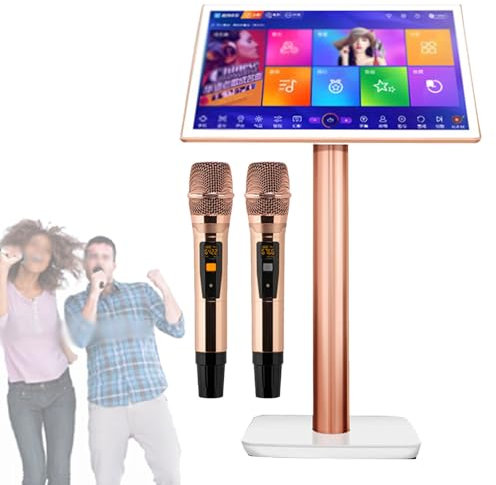Cashwise Machine de karaoké, contrôle par Application pour téléphone à écran Tactile, téléchargement de chansons dans Le Cloud, Machine de karaoké Tout-en-Un avec Micro sans Fil, Lecteur,22inch-1TB