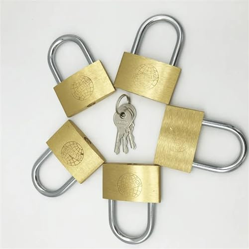 50 mm Vorhängeschlösser, die mit den gleichen Schlüsseln geöffnet werden, Kupferschlösser, Vorhängeschloss for Schubladen, Gepäck, Koffer, Box, Hardware, 5 Stück