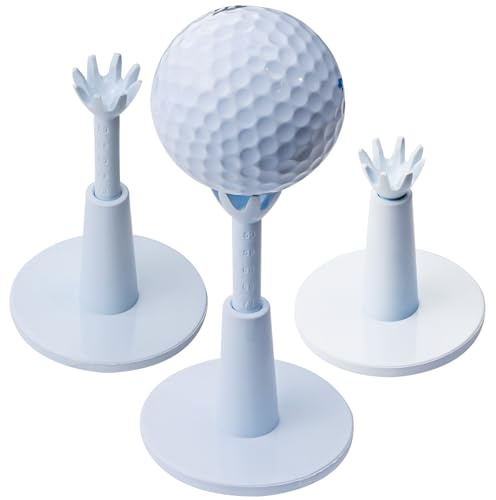 3 Pcs Adjustable Golf Tee, Rubber Golf Tees for Mats - Driving Range Tees & Golf Simulator Tees, Winter Golf Tees Plastic & Rubber Mixed Material - Golf Accessories & Golf Gifts for Men