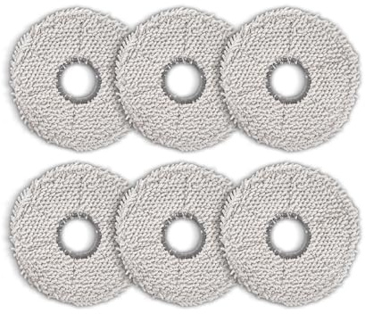 (6 Stück) Mop Pads für ECOVACS DEEBOT T30C/ T30S/ T30S Combo/ T30 Pro Max/ T30 Pro Omni / X5 Pro Omni/ X2 Omni/ X2 Pro/ T20 Omni/ X1 Omni/ X1 PRO Omni/ X1 PLUS/ T10 Omni/Yeedi M12 Pro+