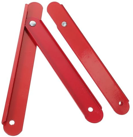 Operitacx Bisagra Para Escalera De Ático y Tijera De Aluminio Pestillo, Accesorios Plegables Resistentes, 2 Piezas Barra De Acoplamiento Roja, Adecuado Para Reemplazo y Estabilidad