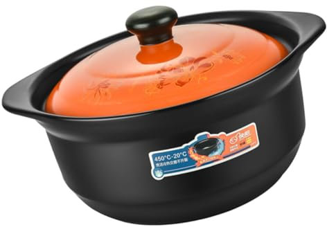 GLEAVI Cocotte Céramique Avec Couvercle Marmite De Cuisson Résistante Chaleur Pour Nouilles Riz Et Plats Braisés